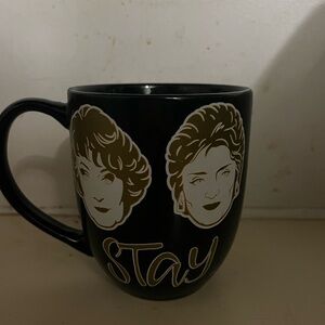 Golden Girls Black Ceramic Mug with Iconic Faces